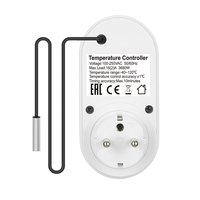 Contrôleur de température numérique intelligent avec minuterie, prise EU, thermostat à bouton rotatif, capteur de température, interrupteur de chauffage et de refroidissement, pour usage domestique