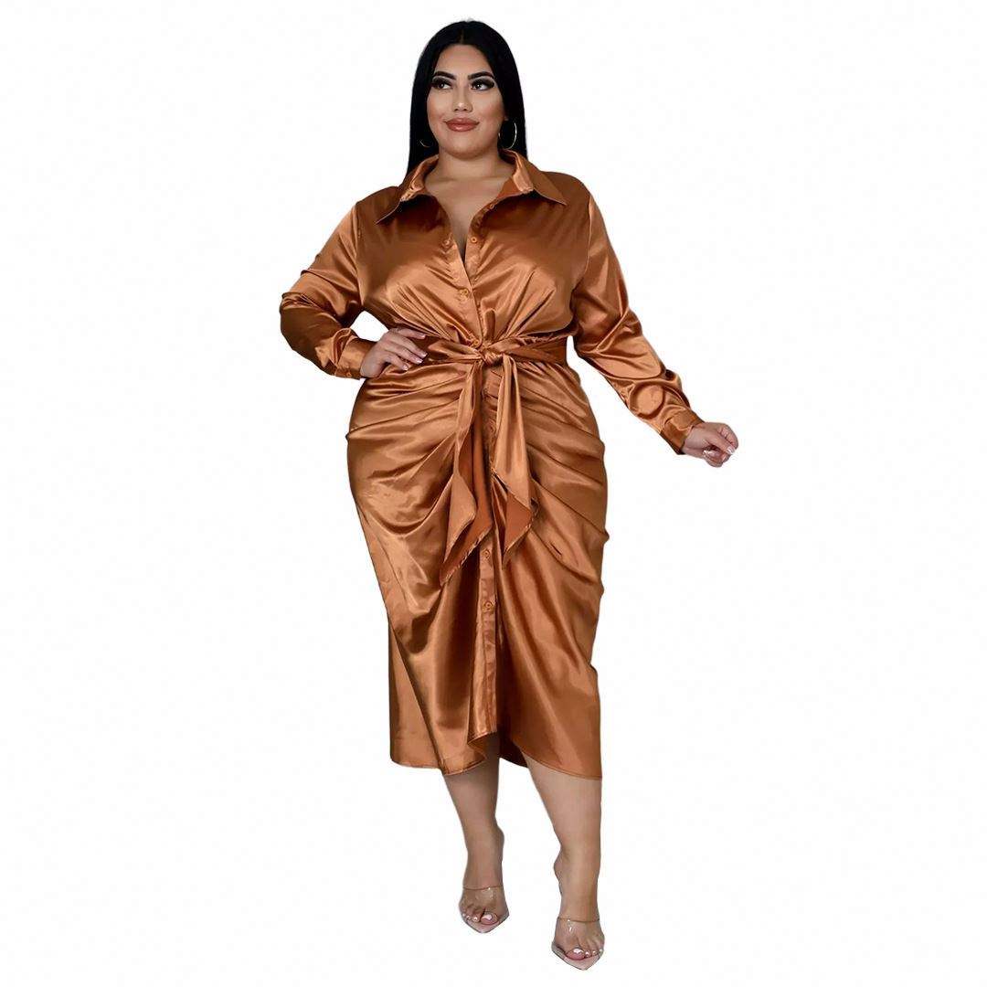Lace up Plus Size One Piece Xl-5Xl Women Solid Shirt Summer