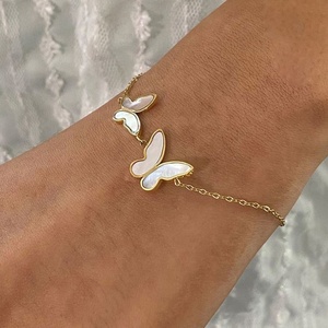 Bracelets et Joncs Personnalisés en Acier Inoxydable avec Breloques Papillon Coquillage Haut de Gamme pour Femmes et Filles – Bijoux de Mode de Marque - Product Image 3