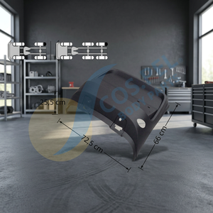 COS.PEL. Nuevo de Primera Calidad Guardabarros Trasero Derecho en Color Negro 2.645 kg PP+EPDM XF 105/XF 106/CF para OE 204.10532 - Product Image 3