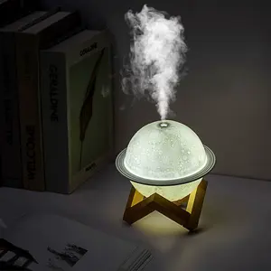 Humidificateur USB moderne pour bureau à domicile Veilleuse LED Creative Moon Planet Air Atomizer ABS Silencieux pour chambre à coucher Bar Spa Salon de beauté - Product Image 4