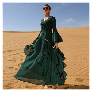 SIPO Abhayas Muslim Islamic Clothing Modest Wear Plus Size Women's Dresses Evening Dress Vestidos Turkish Arabic Chiffon Abaya