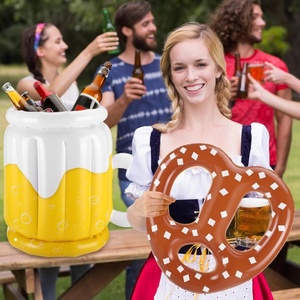 Refroidisseur de boissons gonflable en PVC en forme de bretzel et de chopes à bière, 15 pouces (17,3*13,4 pouces) pour décorations de fêtes à thème et de vacances - Product Image 5
