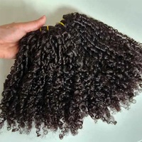 Lot de Cheveux Humains 100 % Double Drawn Pixie Curl de 10 à 26 Pouces, Highlight, Gros, Cheveux Vierges Brésiliens Bouclés Funmi