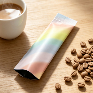 Custom Printed Heat Seal Three Side Seal Colorful Strip Disposable Sachet For Coffee Powder, Honey & <b>Jelly</b> Packaging - Product Image 1