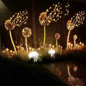 Garden Decorations Art Deco Freestanding Bollard <b>Light</b> Corten Steel Waterproof Lamp <b>Post</b> - Product Image 4