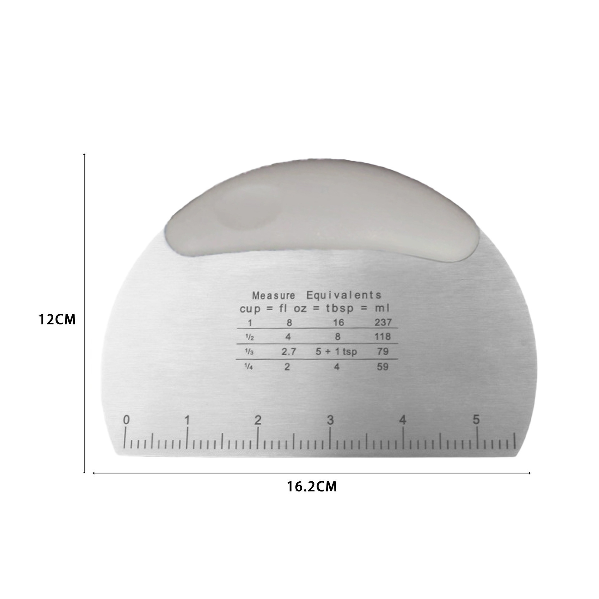 White cutting knife-double sided scale-opp bag