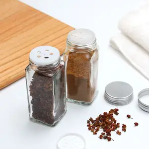 Mẫu Miễn Phí Chai Gia Vị Trong Suốt Lọ Muối Và Hạt Tiêu Shaker Glass Spice Jar 4Oz