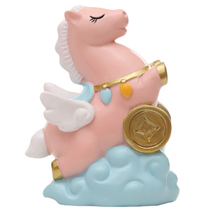 ROOGO if Chaozhou Wenchuang Mignon Cheval Gras Thème Animal en Résine, Ornements Créatifs, Cadeaux d'Accompagnement pour Attractions Muséales - Product Image 1