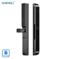 Cerradura Inteligente Biométrica TT Lock, Cerradura Digital con Conexión WiFi, Tarjeta de Memoria, Puerta de Vidrio, Manija de Aleación de Aluminio, Lector de Huellas Dactilares