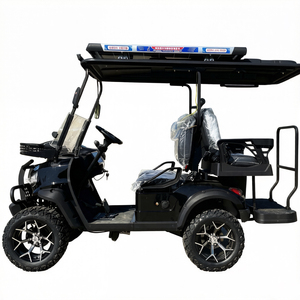 Cuatro Carritos de Golf Negros Clásicos para <span class=keywords><strong>Turismo</strong></span> y Paseos Turísticos, Generación de Energía Solar para Servicios Personalizados y Vehículos de Nueva Energía - Product Image 4