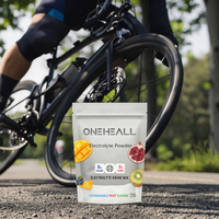 ONEHEALL Poudre de Boisson Électrolytique Quotidienne Certifiée Sans Sucre pour Adultes, Keto, Vitamines et Électrolytes Sportifs