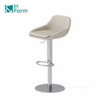 Usine directe jambe haute disque rond levage rotatif réglable meubles commerciaux bureau zone de rupture tabouret de Bar pour cantine