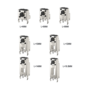 Interruptor Táctil <span class=keywords><strong>de</strong></span> 12V 0.5A 6*6*7H con Soporte, Interruptor Táctil Serie 6*6, Botón Pulsador <span class=keywords><strong>de</strong></span> 6x6mm, Interruptor Táctil Horizontal con Soporte - Product Image 3