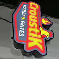 Boîte à lumière personnalisée pour logo de magasin extérieur, impression UV haute définition, enseigne murale LED rétroéclairée, enseigne à lettres LED