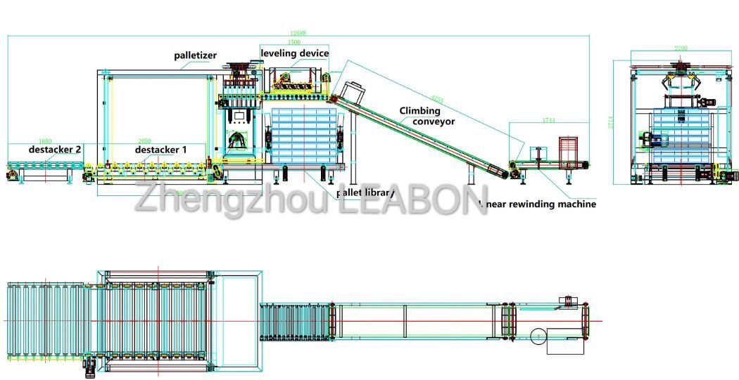Haute-Position Palettiseur Automatique Machine de Palettisation Pour Sac