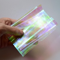11 X50cm Fliegen fischen Köder Kunststoff Regenbogen Flash Fisch Haut Film für Sabiki Rig Assist Haken Fliegen binden Flügel Material