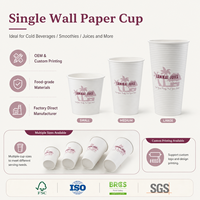 Vaso desechable de café para llevar, resistente a altas temperaturas, base fiable, para café y repostería de cafeterías locales