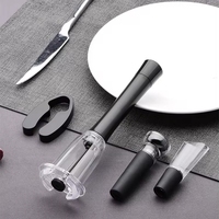 Vente en gros Extracteur de bouchon manuel à pression d'air facile Ouvre-bouteille de vin avec pompe à air Ensemble avec coupe-feuille Bouchon de vin sous vide Verseur