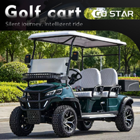 Carrito de Golf de 4 Pasajeros Equipado con Batería de Plomo-Ácido, Plataforma de Carga Grande, Vehículo de Doble Uso para Pasajeros y Carga, Ideal para Villas y Parques