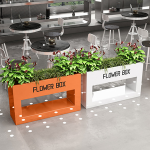 Combinaison de boîte à fleurs en ferronnerie d'extérieur, cloison de séparation de salle à manger pour restaurant commercial et hôtel avec design moderne - Product Image 3