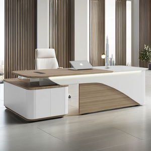 Muebles Comerciales de Madera, Mesa Ejecutiva de Lujo, Diseño Moderno, Escritorio para Oficina de CEO - Product Image 1