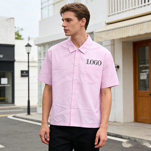 Produttori di Abbigliamento, T-shirt da Uomo a Maniche Corte, <span class=keywords><strong>Polo</strong></span> a Righe in Cotone Personalizzata con Stampa Serigrafica - Product Image 3