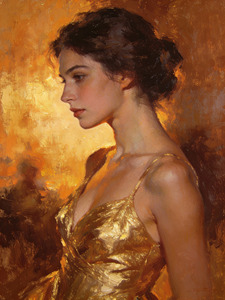 Reproducción Famosa de Contemplación Silenciosa, Pintura al Óleo de Retrato Impresionista Hecha a Mano Personalizada de B&C <span class=keywords><strong>ART</strong></span>, Lienzo Decorativo para el Hogar - Product Image 3