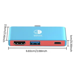 Station d'accueil de <span class=keywords><strong>jeu</strong></span> 3 en 1 Hub TYPE-C <span class=keywords><strong>pour</strong></span> Nintendo Switch Adaptateur multifonction <span class=keywords><strong>pour</strong></span> <span class=keywords><strong>MacBook</strong></span> <span class=keywords><strong>Pro</strong></span>/Air Dell Plus d'appareils de Type C - Product Image 6