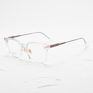 Gafas Transparentes Rectangulares con Montura Completa, Color Marrón Sólido, Anti-UV, Ligeras, Unisex, para Adultos, Monturas para Corrección de la Visión - Product Image 1