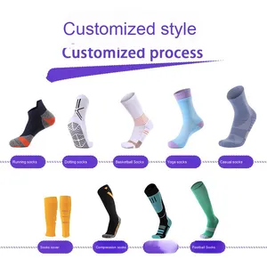 Nhà Sản Xuất Chuyên Nghiệp Thể Thao Jacquard Thêu Vớ Biểu Tượng Tùy Chỉnh Nhiệt Báo Chí OEM/ODM Bóng Rổ Bóng Đá Vớ Dệt Kim Cổ Phiếu - Product Image 2