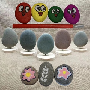 Pierres Artistiques - Pierres Créatives Artisanales DTY pour la Peinture des Enfants - Pierres pour Dessin Artistique - Product Image 1