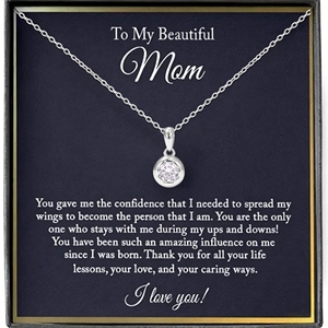 Collier « Aime-tu ta mère » en acier inoxydable pour femme, cadeau de Noël pour <span class=keywords><strong>maman</strong></span> de la part de sa fille - Product Image 1
