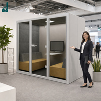 Cabine de travail insonorisée, cabine acoustique pour bureau, cabine téléphonique avec panneau absorbant le son pour école, bibliothèque, université