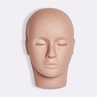 Tête de Mannequin Américaine Réaliste en Silicone de Haute Qualité UNIQUE LASHES pour l'Entraînement et la Pratique du Shampooing et des Extensions de Cils