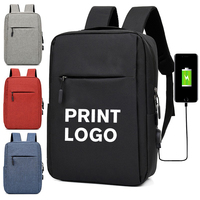 Sac à dos pour ordinateur portable Oxford imperméable, idéal pour les voyages d'affaires, avec port USB, sac à dos portable pour étudiants, sac à dos décontracté et durable pour hommes