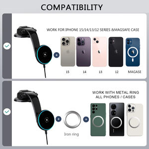 Support de <span class=keywords><strong>voiture</strong></span> <span class=keywords><strong>Chargeur</strong></span> de tableau de bord Support magnétique de <span class=keywords><strong>voiture</strong></span> sans fil Compatible avec <span class=keywords><strong>MagSafe</strong></span> <span class=keywords><strong>Chargeur</strong></span> de <span class=keywords><strong>voiture</strong></span> pour iPhone Caricatore - Product Image 5