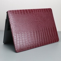 Étui en cuir PU crocodile marron pour Macbook Neo 2026 Pro Air, housse de luxe pour Macbook A3404