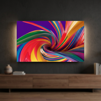 Layar LED 4K 3840x2160 60Hz 4500cd Kecerahan HDR10 Pemasangan di Dinding Penggunaan Dalam Ruangan Warna Biru Muda DCI-P3 95% 178 °   Sudut Pandang
