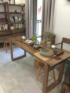 Mesa de té de nogal de oficina del jefe moderno, bandeja de té <span class=keywords><strong>rectangular</strong></span> de madera maciza, mesa de centro para sala de estar - Product Image 4