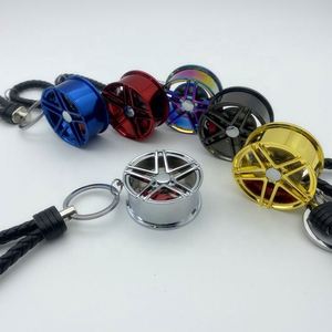 Car Wheel Hub Shape Custom Metal Rim Keychain Accessories 3D Hub Metal <b>Key</b> <b>Chain</b> - Product Image 3