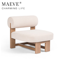 Fauteuil individuel moderne de luxe en bouclette crème, chaise sculpturale de designer pour salon, hôtel, chambre à coucher, fauteuil d'appoint rembourré