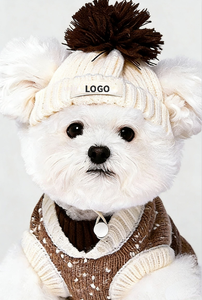 Gorro de punto cálido para mascotas, gorro de punto suave para invierno para perros pequeños, medianos y grandes, gatos - Product Image 5