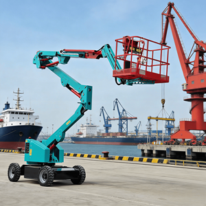 Plateforme de travail aérien électrique automotrice à flèche droite articulée, télescopique, type araignée, à bras articulé pliable, de 11m à 20m - Product Image 1