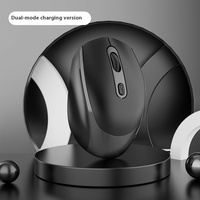 Ratón Inalámbrico 2.4G y Bluetooth de Modo Dual, Estilo RGB, Interfaz USB, Silencioso y Recargable, Compatible con Apple Mac y Computadoras de Oficina