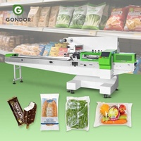 Multi Flow Pack Biscuit Pain Plastique Emballage Oreiller Soufflé Snack Légumes Machine d'emballage pour Crème Glacée