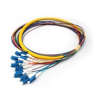 Puente de fibra óptica monomodo de red 3G del fabricante, paquete de 12 núcleos 0,9 con equipo de fibra óptica Pigtail de 12 colores usado