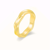Cincin Mobius Sederhana, Cincin Baja Tahan Karat Halus Poles Dalam dan Luar, Cincin Tunggal Pria Einfacher