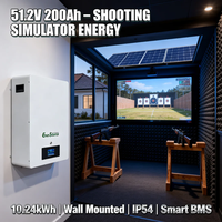 Baterai Lithium Ion 10kWh 48V 51.2V 200Ah untuk Sistem Surya Terpasang di Dinding