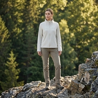 Veste softshell légère pour femme avec logo personnalisé, résistante au vent, col montant, tissu extensible pour le trekking, le camping et les activités quotidiennes en plein air
